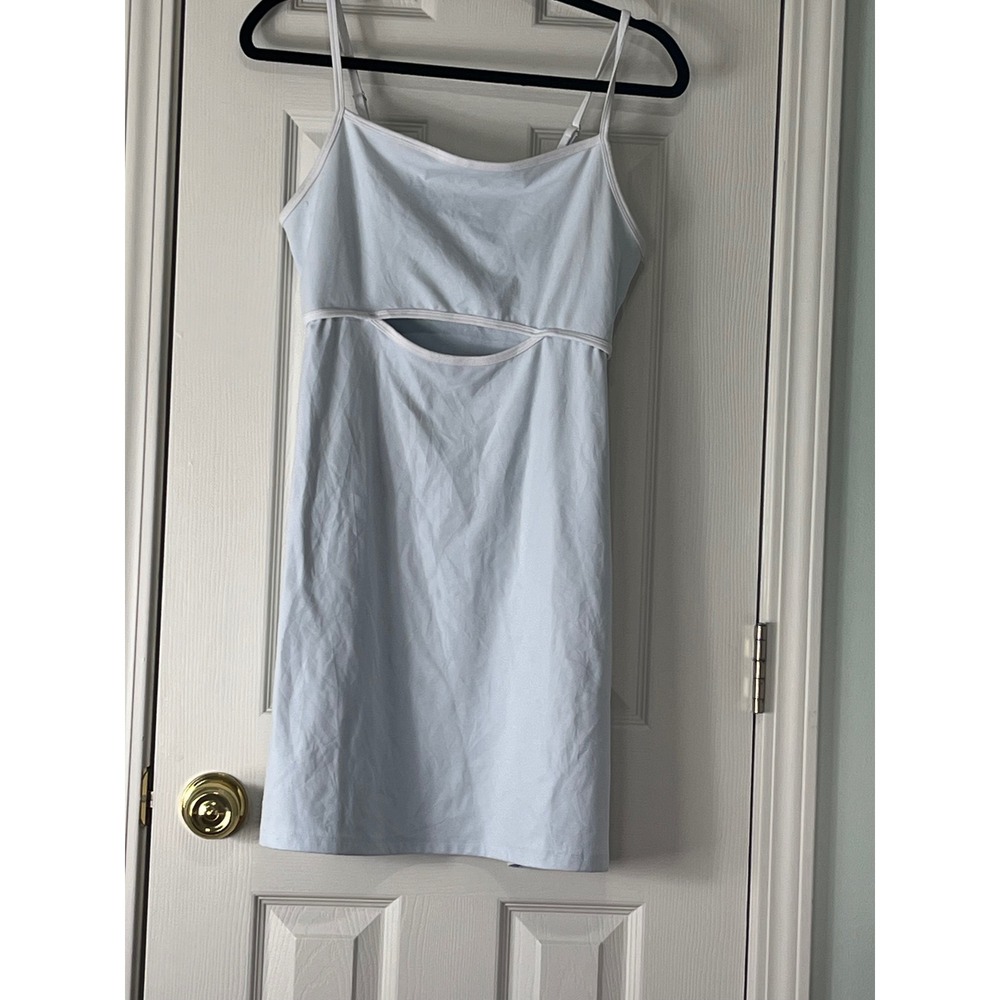 Target Light Blue Cutout Front Mini Dress Adjustable Straps Stretch 331084440‎